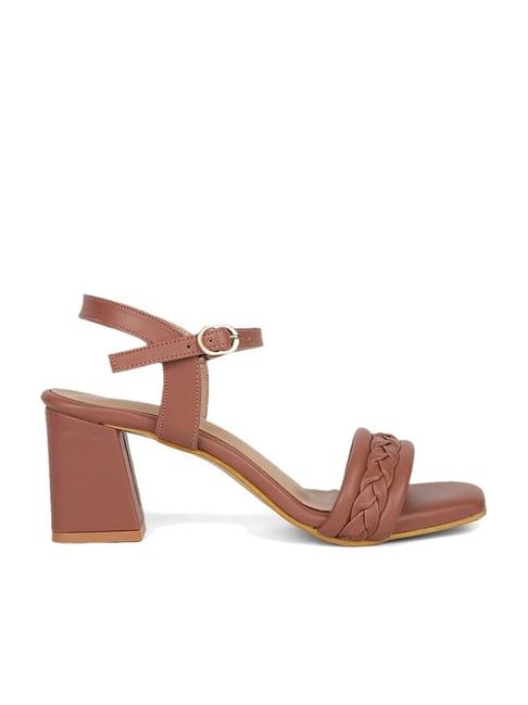 iconics women's chestnut ankle strap sandals