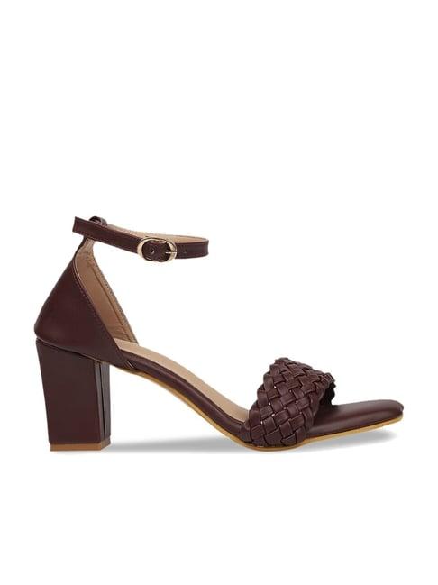 iconics women's chocolate ankle strap sandals