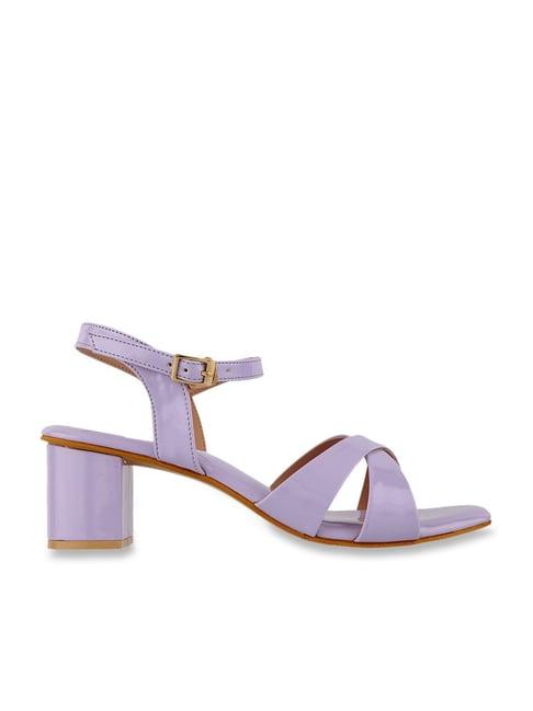 iconics women's purple ankle strap sandals