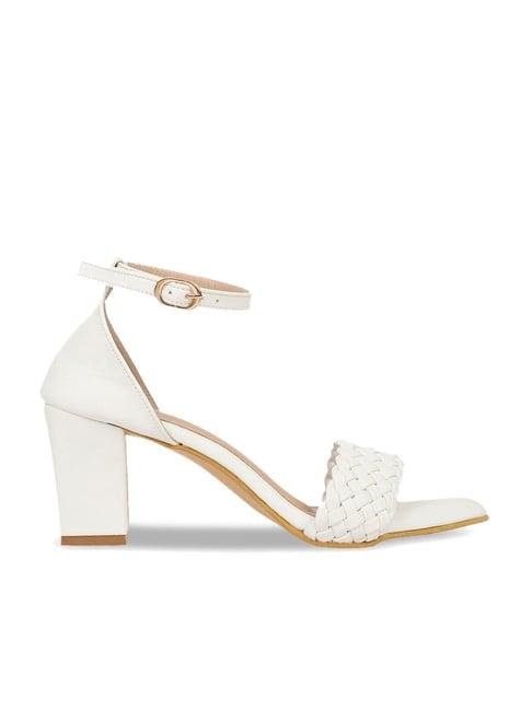 iconics women's white ankle strap sandals