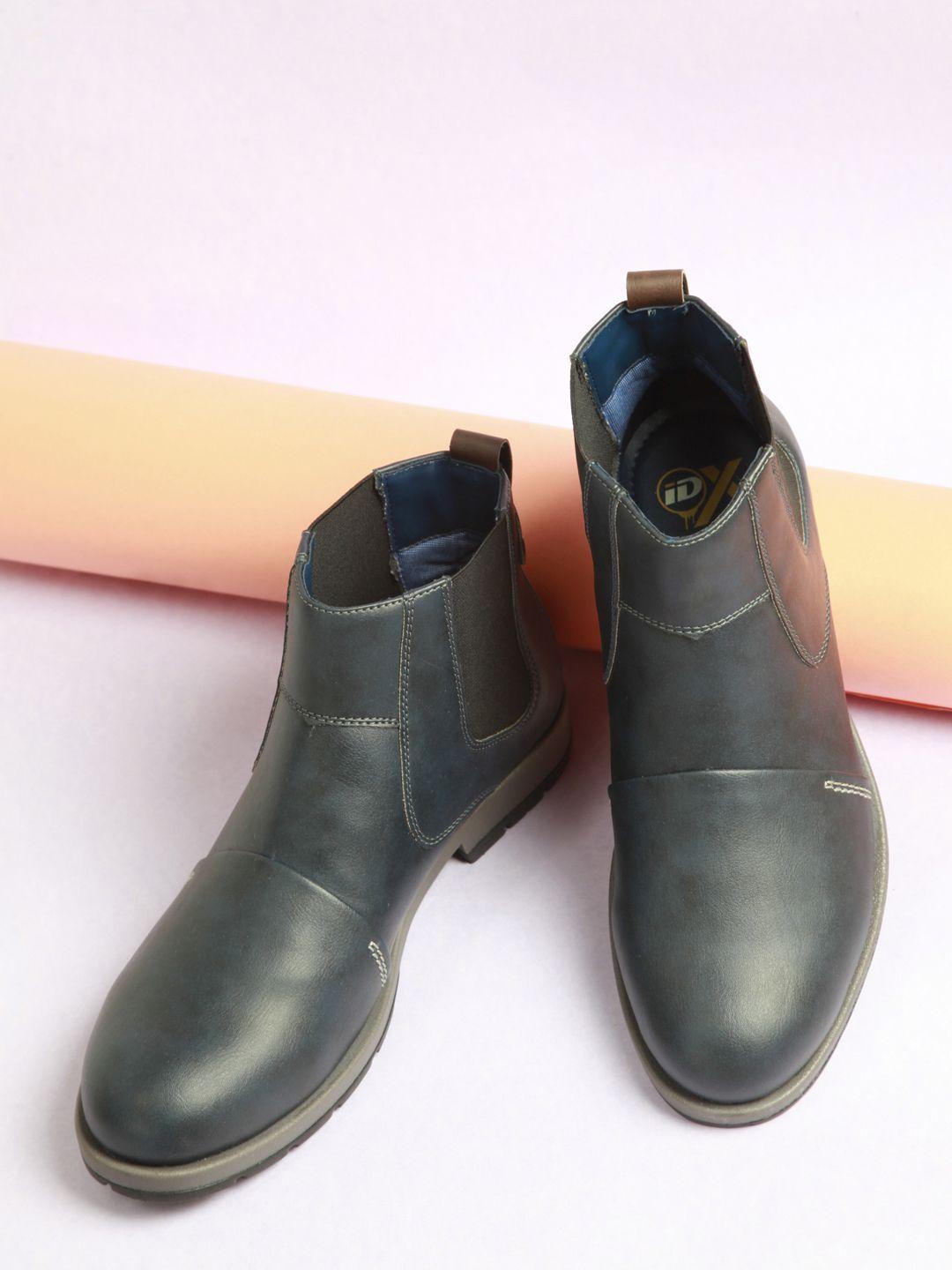 id men blue solid chelsea boots
