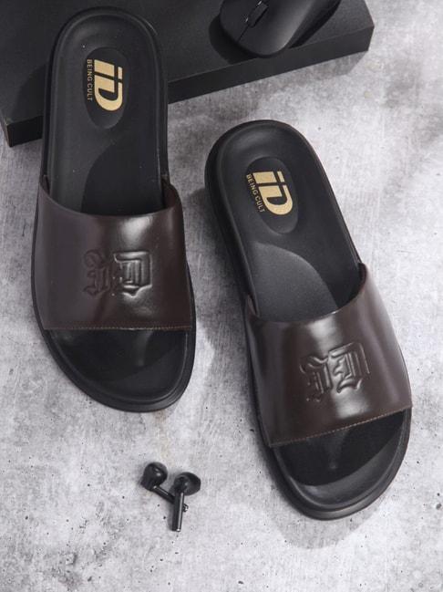 id men's brown casual sandals