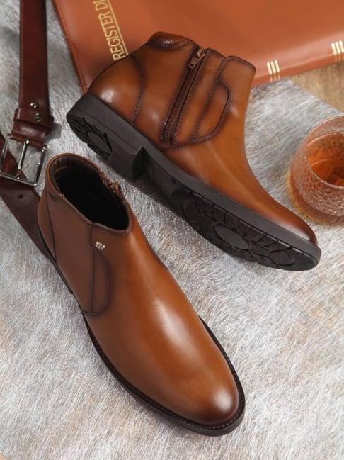 id men's tan casual boots