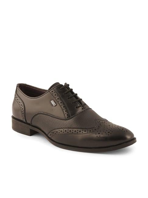 id men's black brogue shoes