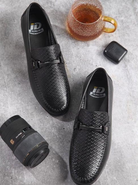 id men's black casual loafers