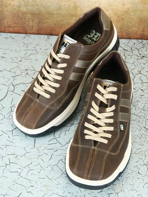 id men's dark brown casual sneakers