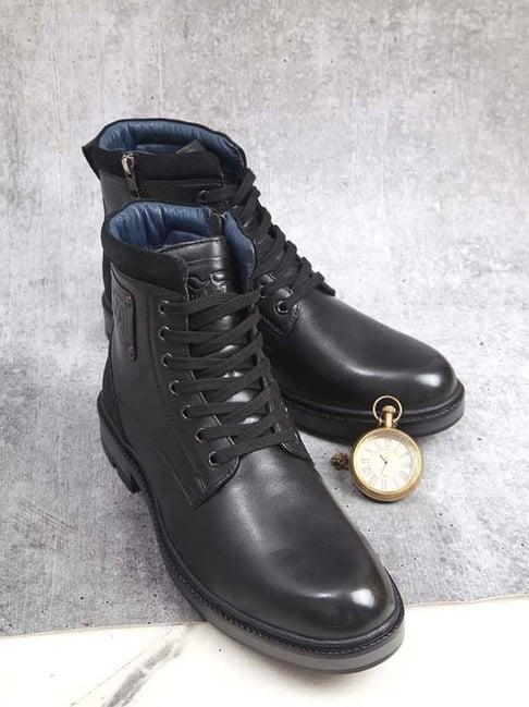 id men's regular black derby boots