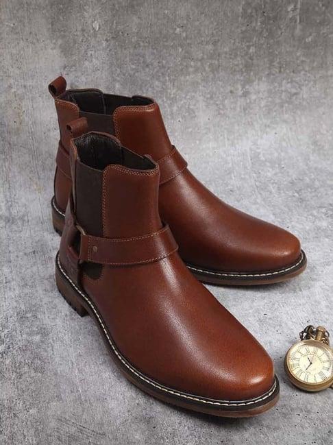 id men's regular tan chelsea boots