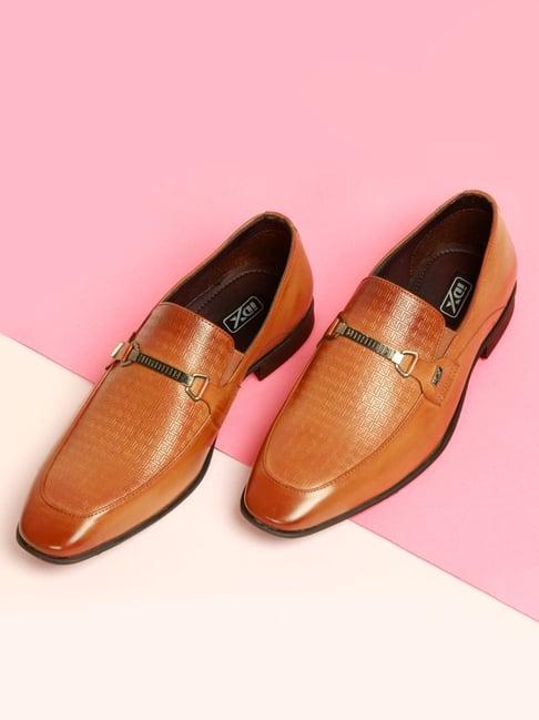 id men's tan formal loafers