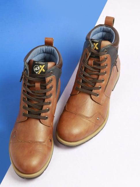 id men's tan oxford boots