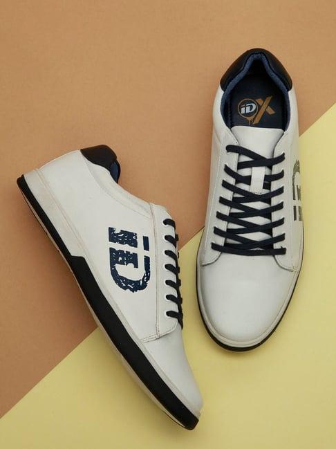 id men's white casual sneakers