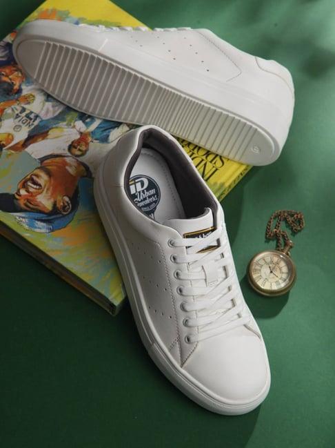 id men's white casual sneakers