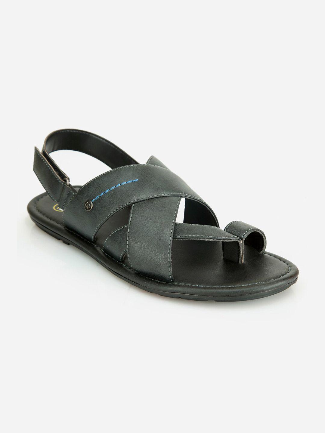 id men black & yellow comfort sandals