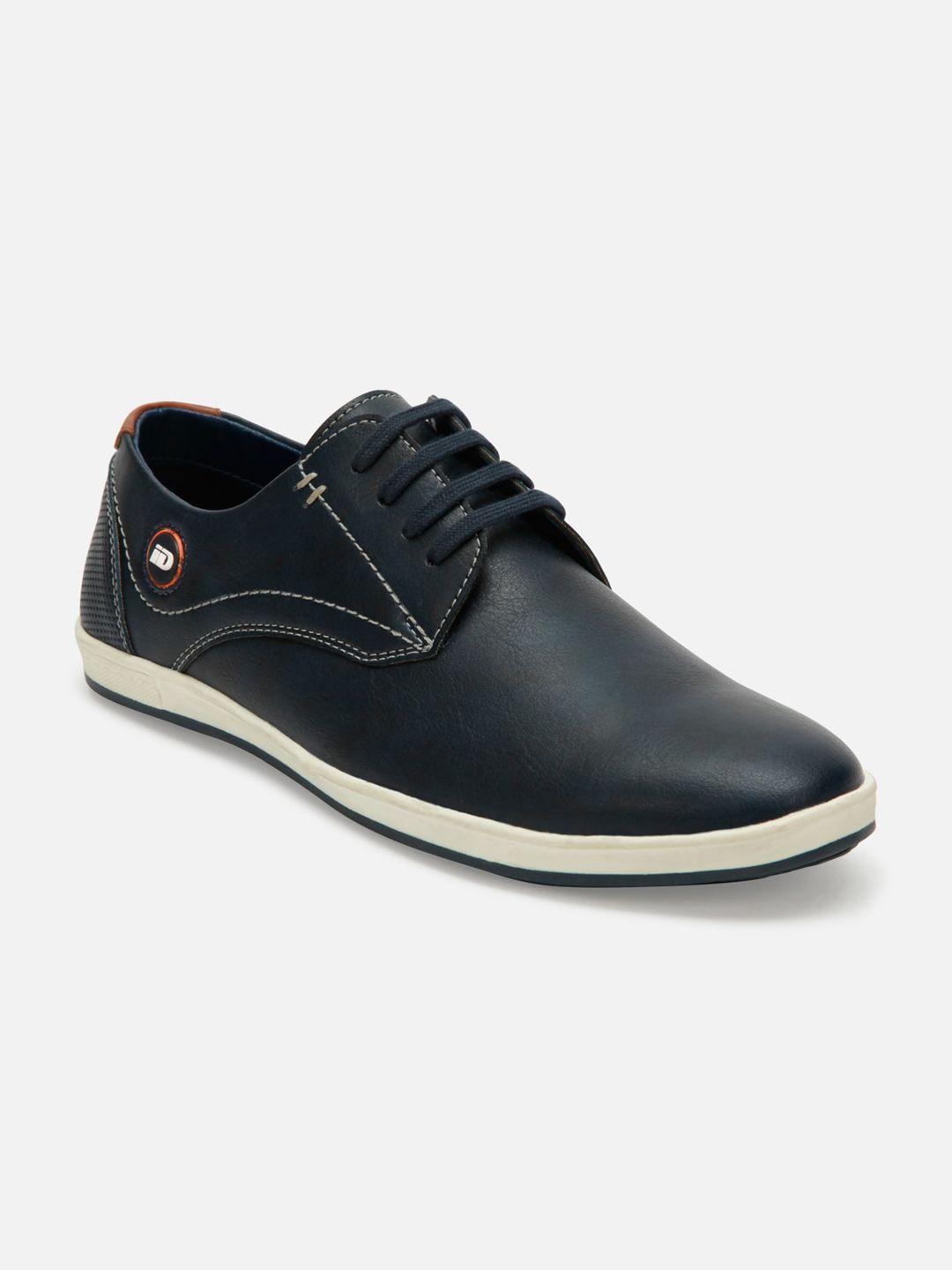 id men blue synthetic leather derbys