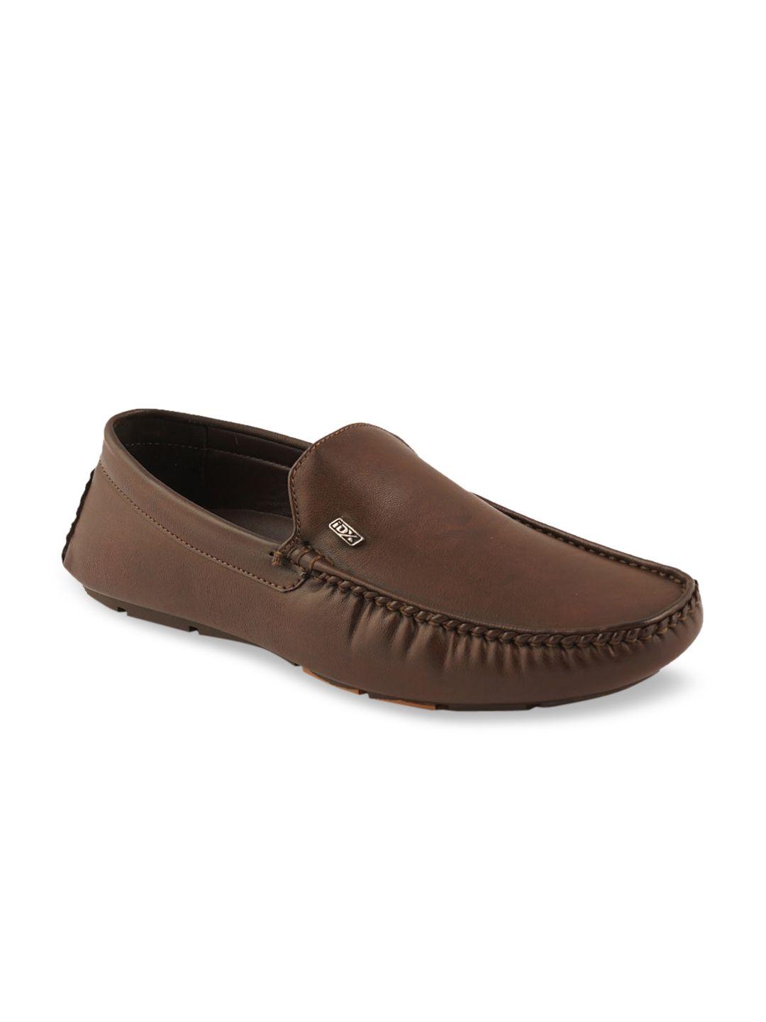 id men brown slip on casual loafers