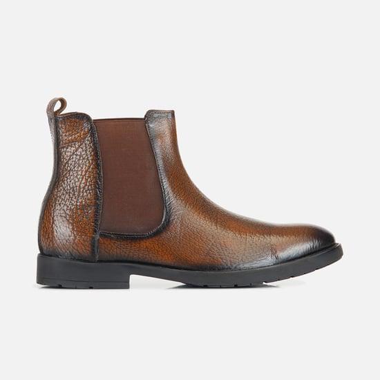 id men solid leather chelsea boots