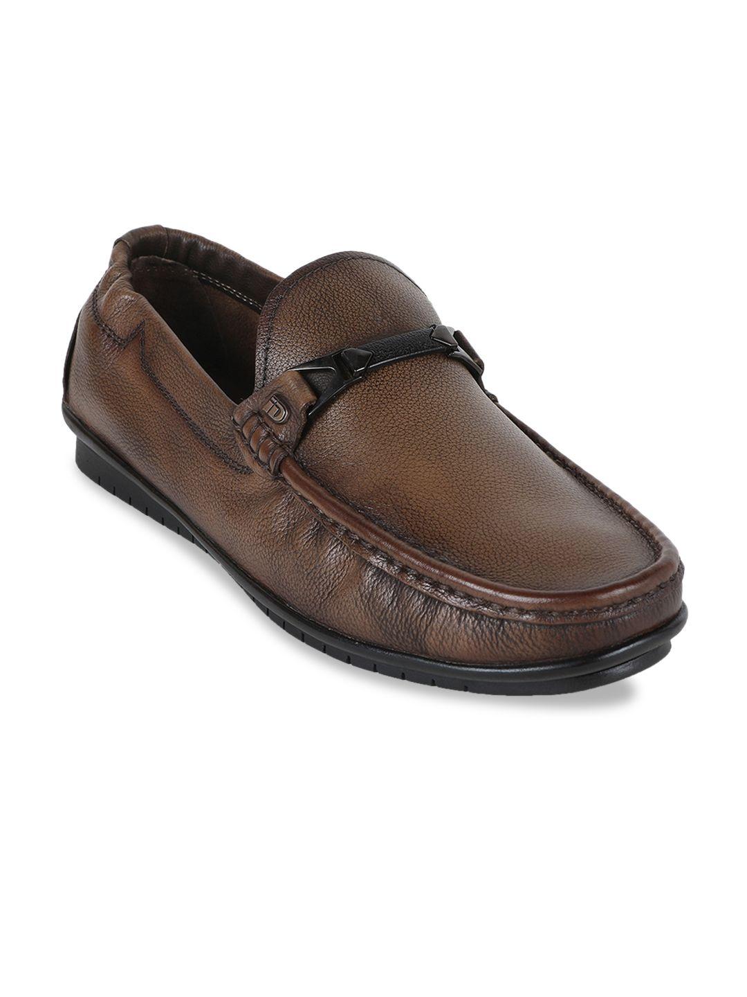 id men tan brown leather loafers