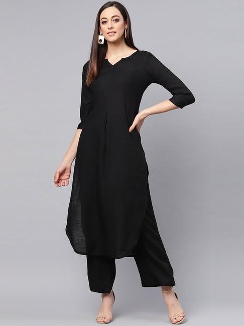 idalia black kurta palazzo set