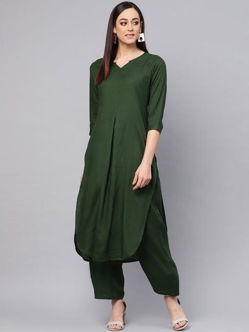 idalia green kurta palazzo set