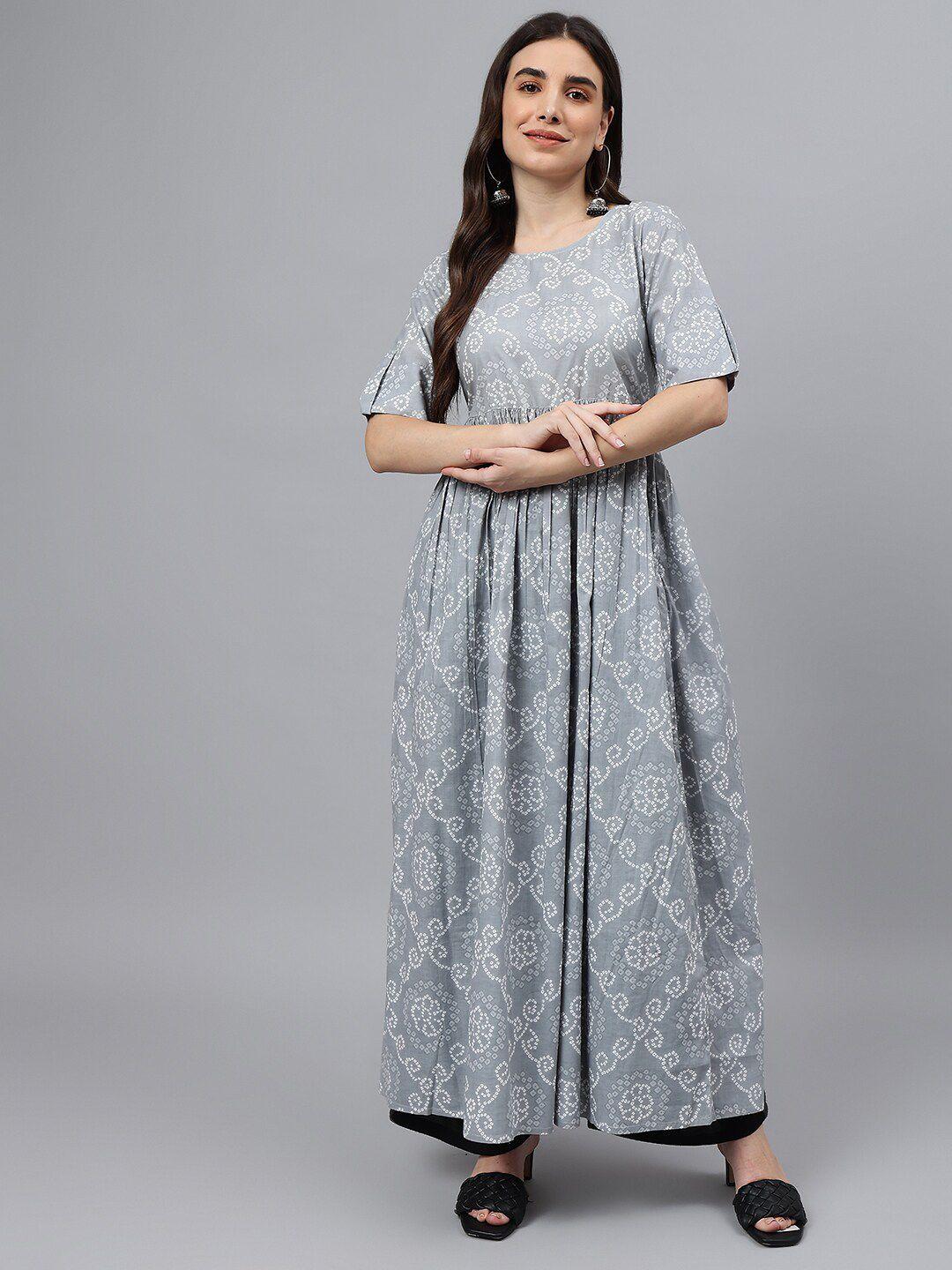 idalia grey ethnic motifs maxi maxi dress