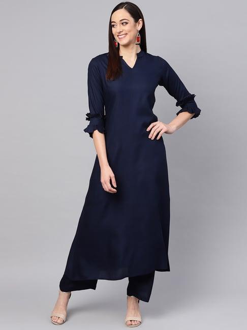 idalia navy kurta palazzo set