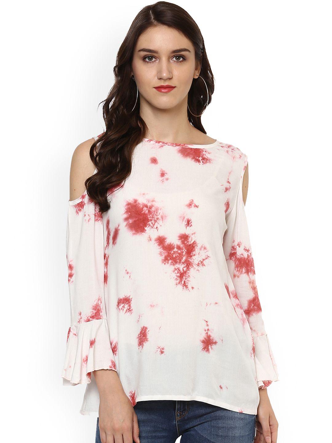 idalia women off-white dyed a-line top