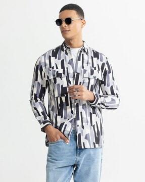 idealized printed relaxed fit shirt