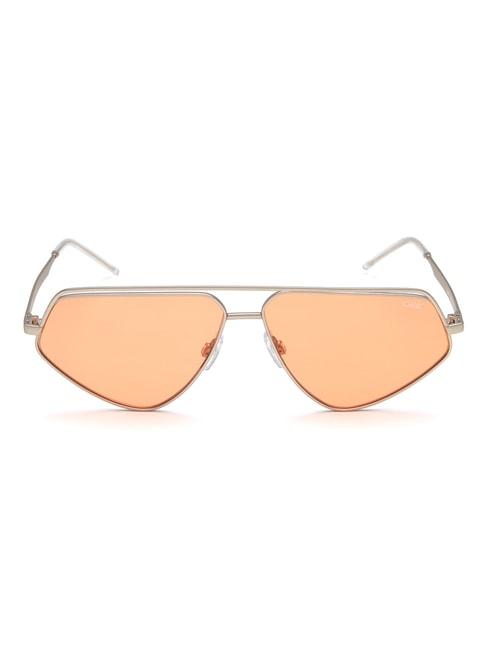 idee orange geometric uv protection unisex sunglasses