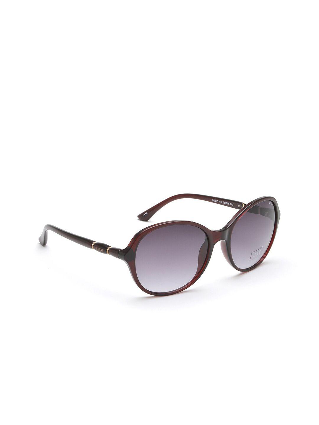 idee women black lens & brown butterfly sunglasses