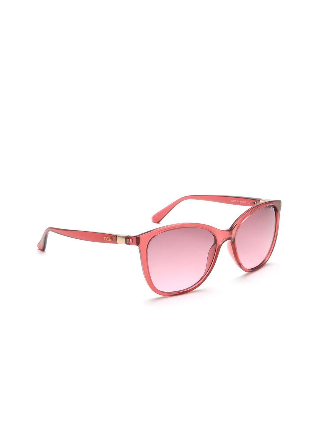 idee women pink polarised butterfly sunglasses