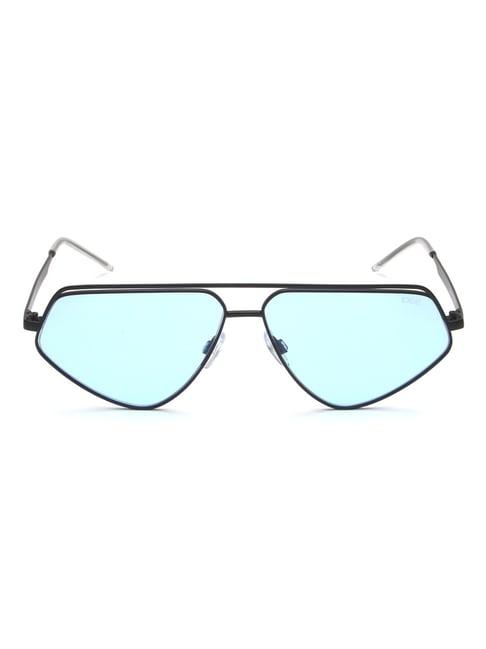 idee blue geometric uv protection unisex sunglasses