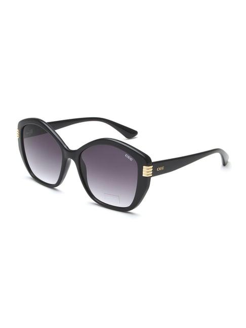 idee dark brown geometric uv protection sunglasses for women