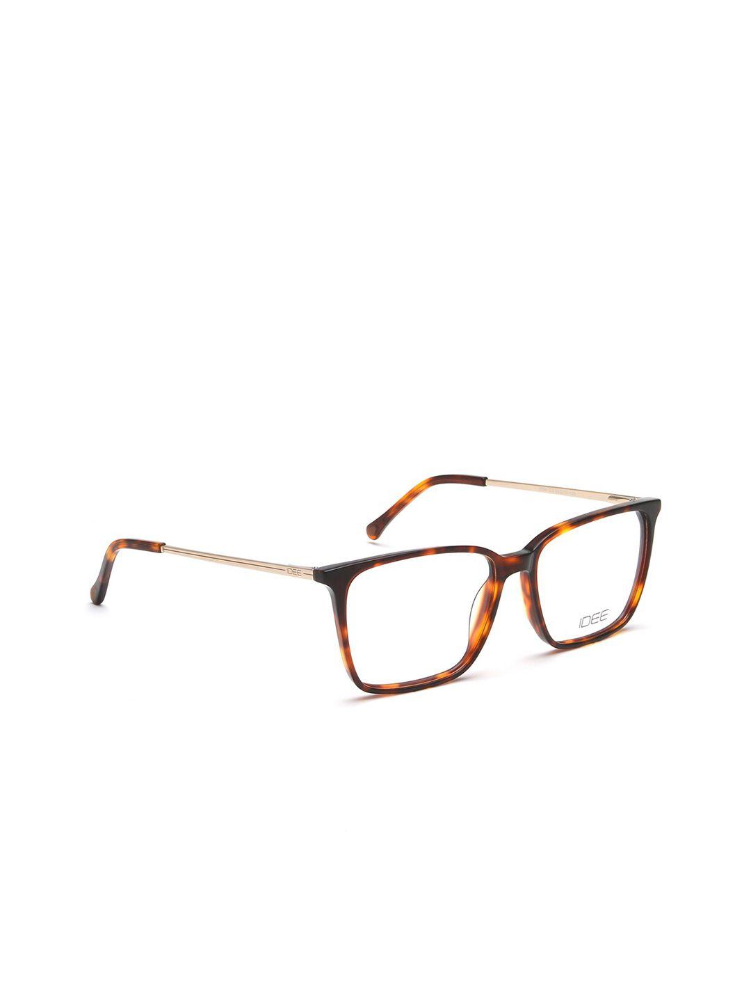 idee men brown & yellow full rim square frames