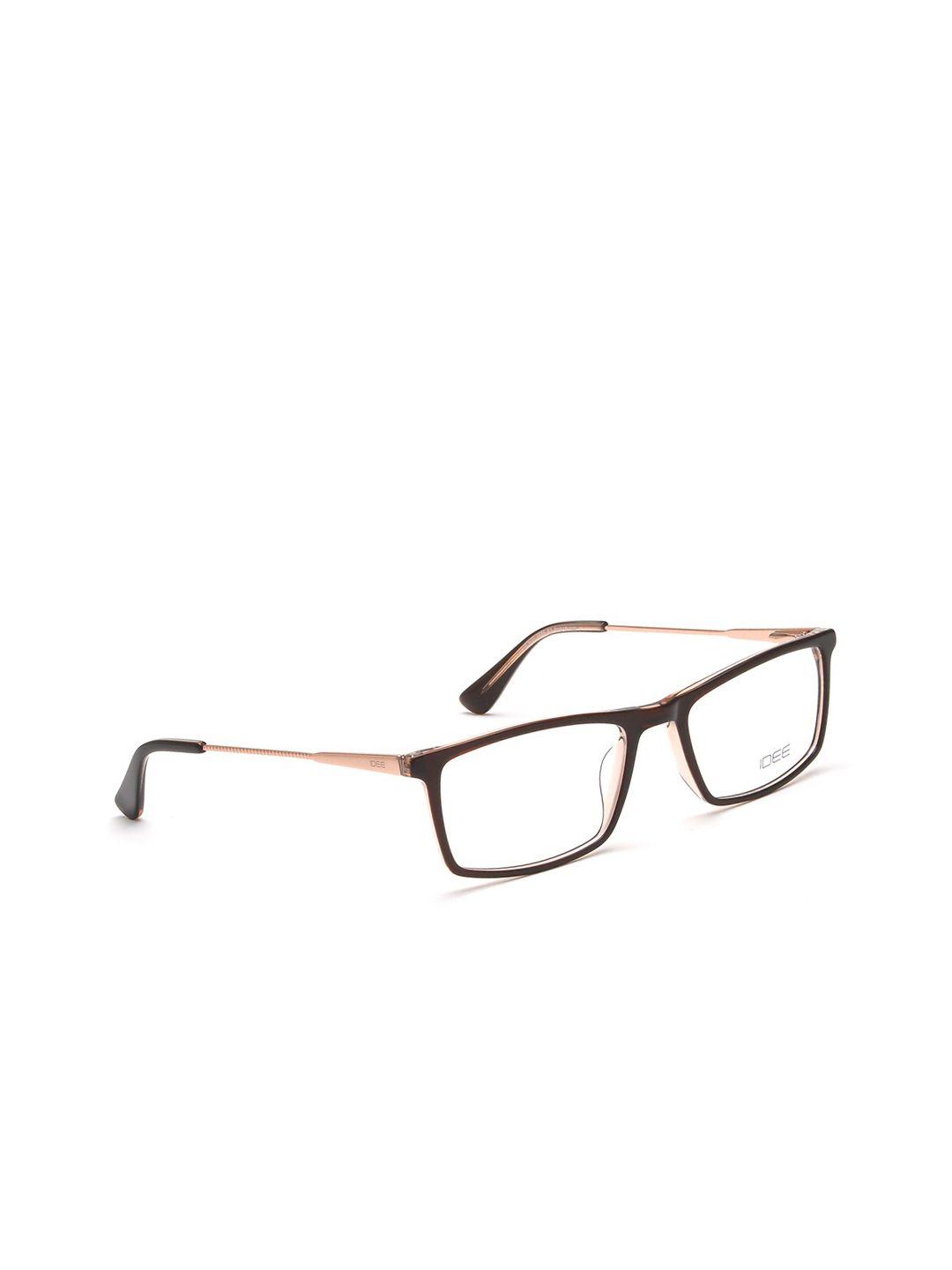 idee men brown full rim rectangle frames