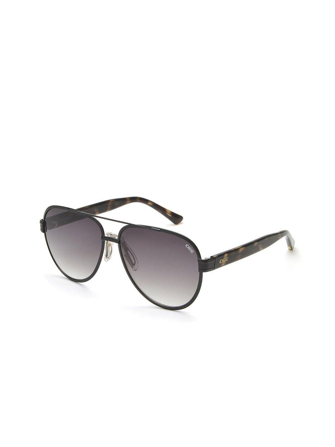 idee men grey lens & black aviator sunglasses with uv protected lens