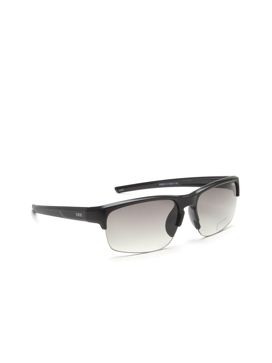 idee men grey lens & black sports sunglasses with polarised lens