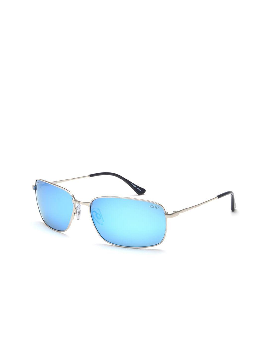 idee men rectangle sunglasses with uv protected lens ids2786c3psg