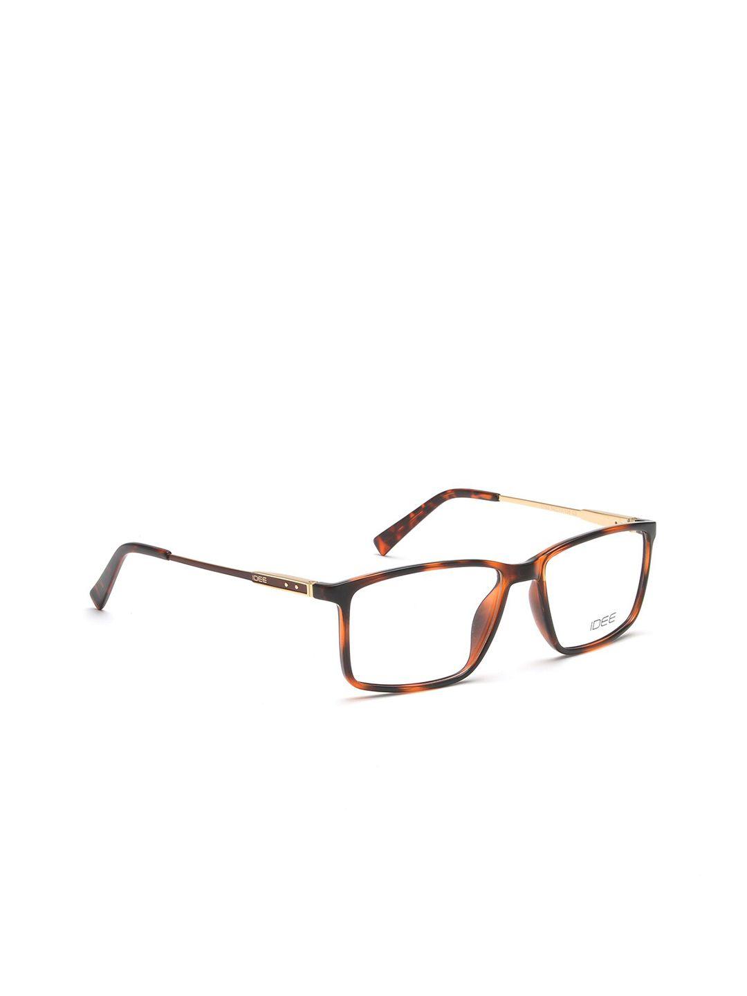 idee men white & brown full rim rectangle frames