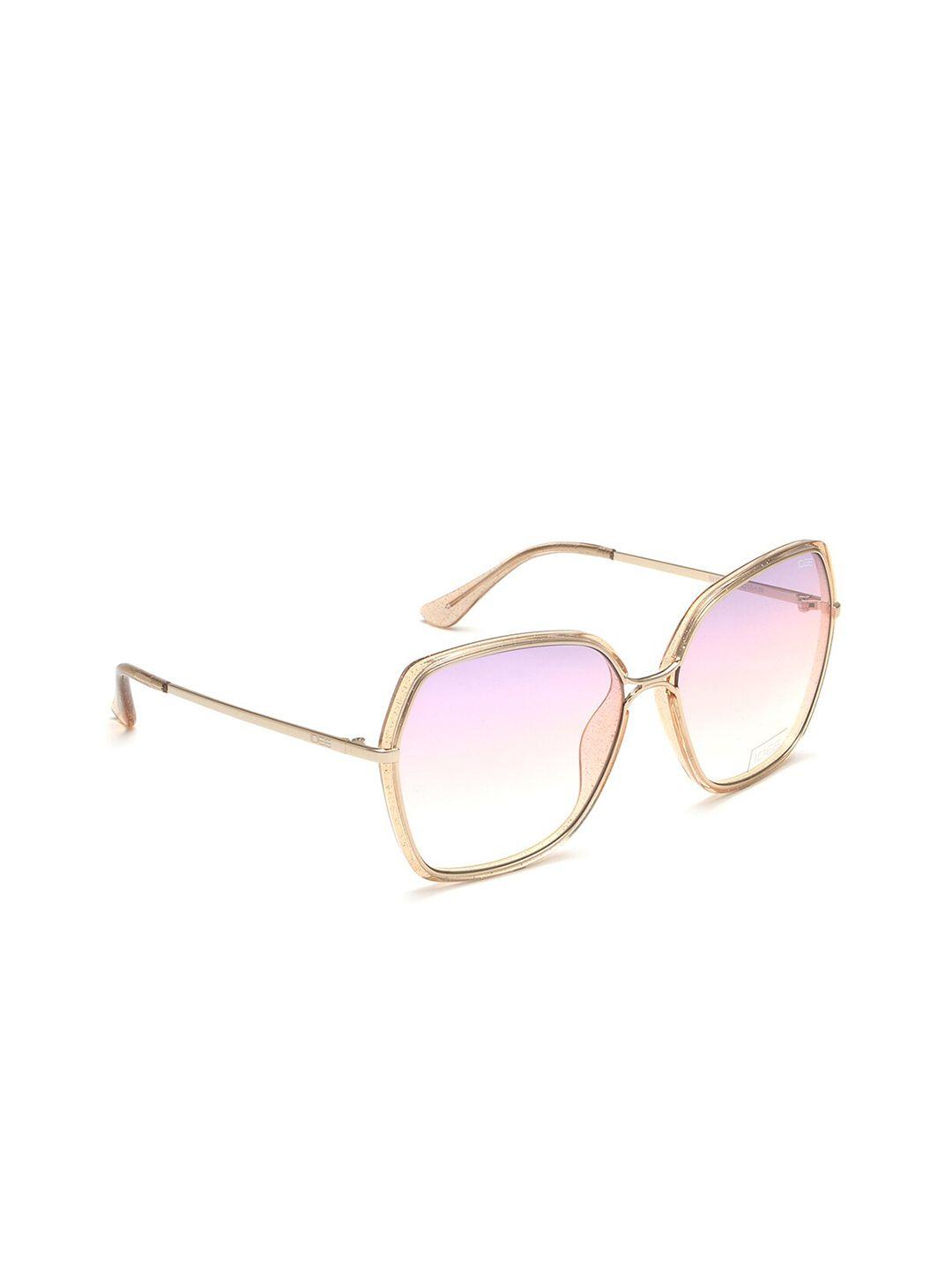 idee women pink lens & gold-toned butterfly sunglasses with uv protected lens ids2767c2sg