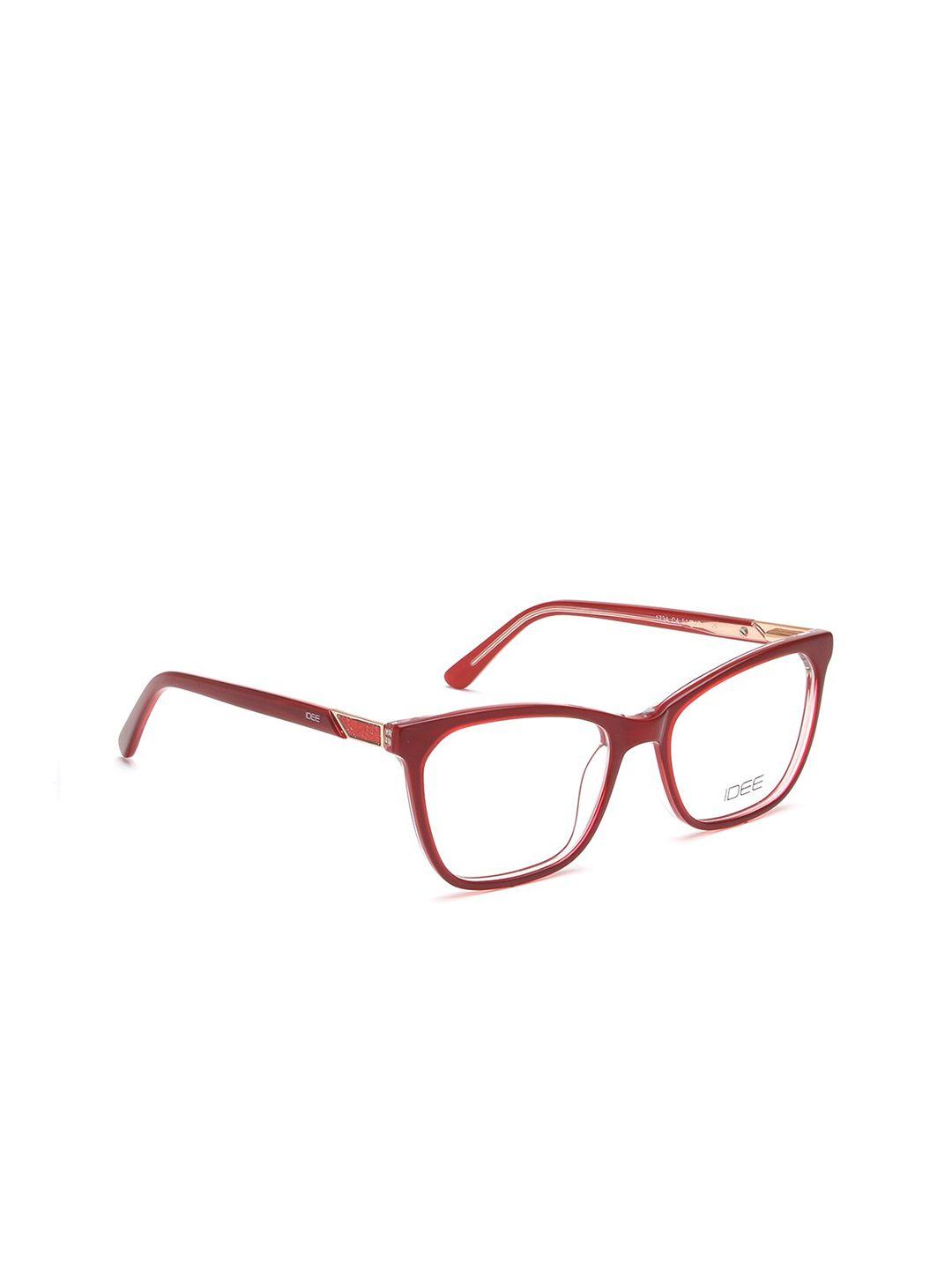 idee women red full rim square frames