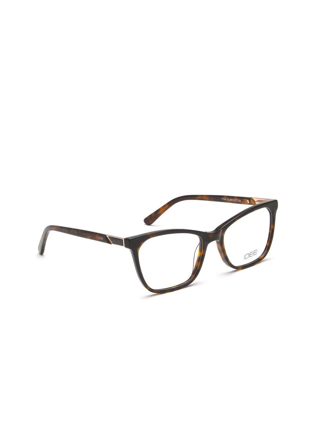 idee women white & brown solid full rim square frames