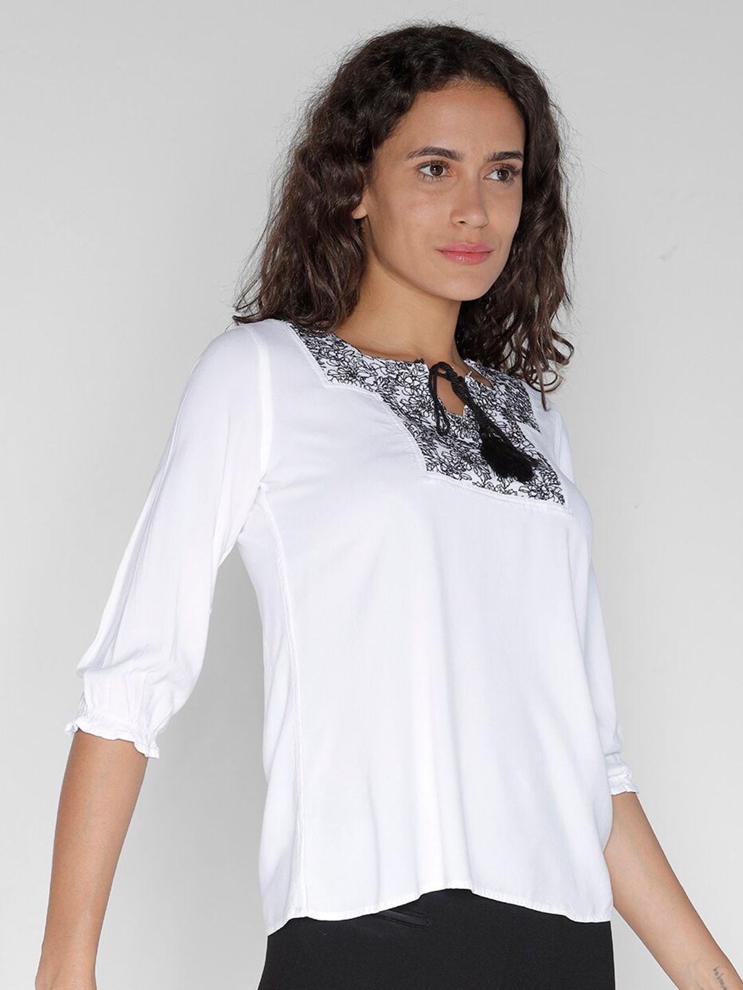 identiti floral embroidered tunic