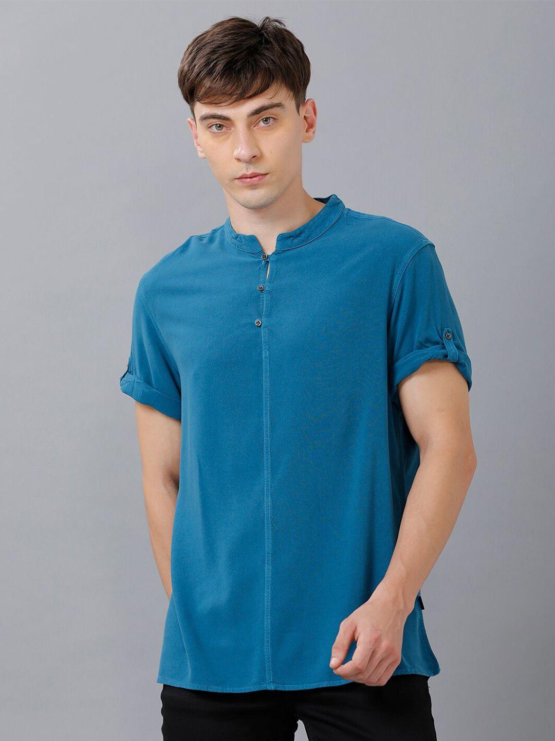 identiti men blue comfort casual shirt