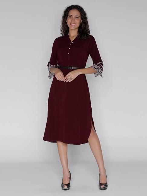 identiti wine slim fit tunic