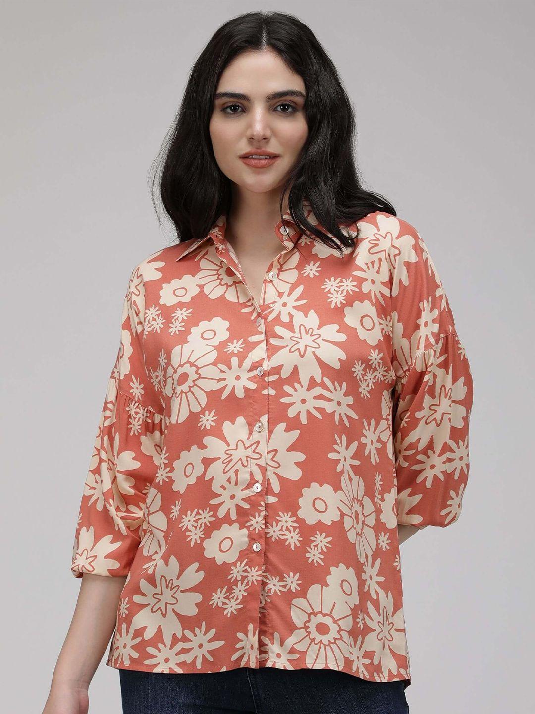 idk floral printed opaque casual shirt