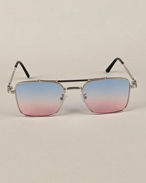 idor-2286-slv-grd full-rim rectangular sunglasses