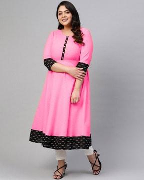 ikat anarkali kurta