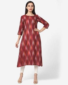 ikat print a-line kurta