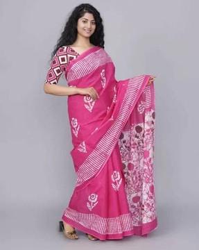 ikat print cotton saree