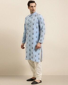 ikat print long kurta